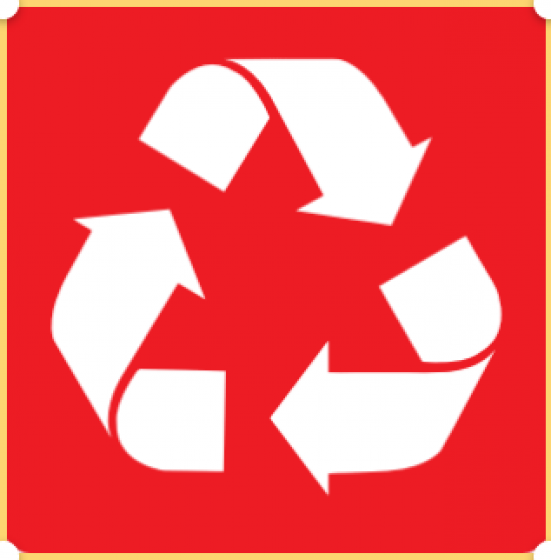 recycle sign red